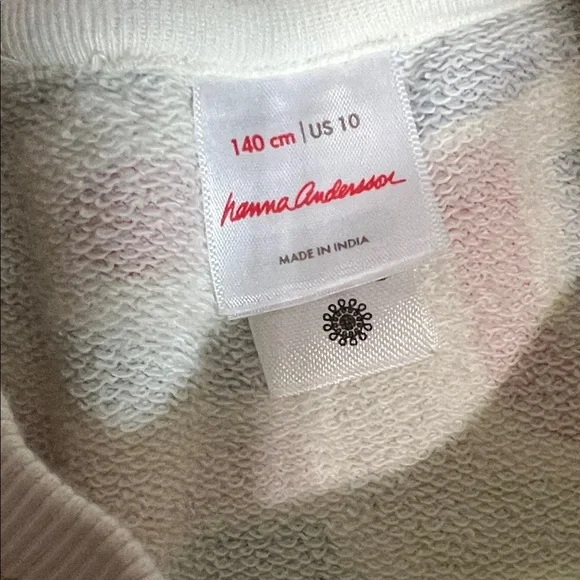 Girls Hanna Andersson White Knit Fabric - Picture 2 of 9